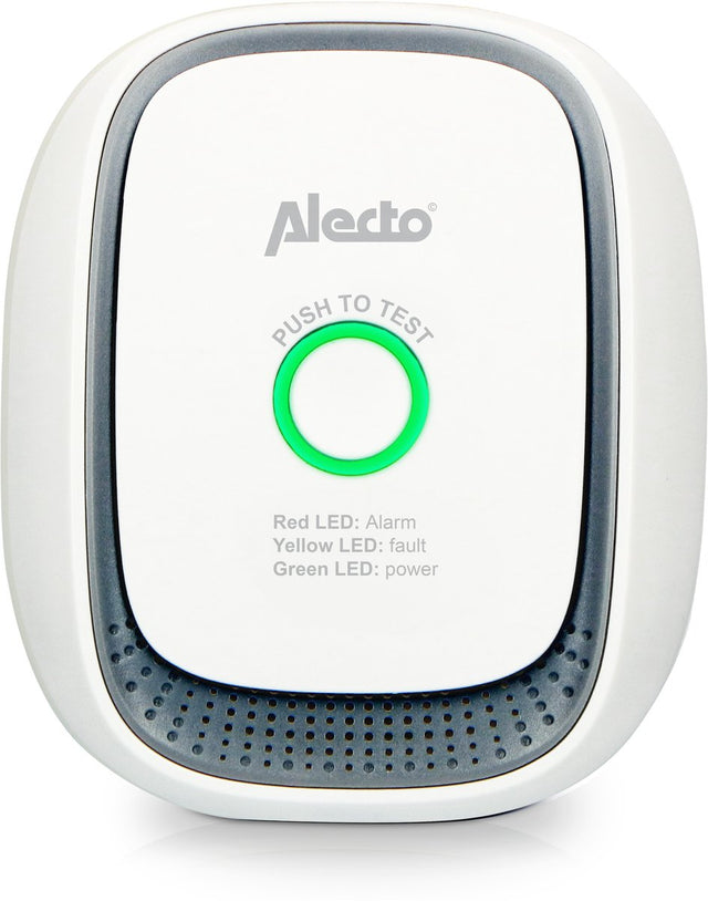 Alecto GA11 – Gasdetektor für Erdgas (Methan) – entspricht EN50194 – Alarm 70 dB – Testtaste
