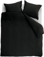 Ambiante cotton uni dekbedovertrek - effen - lits-jumeaux - 240x200 220 - zwart
