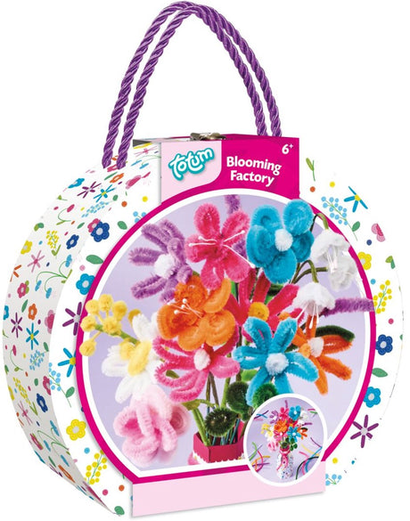Totum Blumen mit Chenille basteln - Blühfabrik - 90-teilig - für 14+ Blumen - Kinderspielzeug - Basteln - für Mädchen und Jungen - ab 6 Jahren