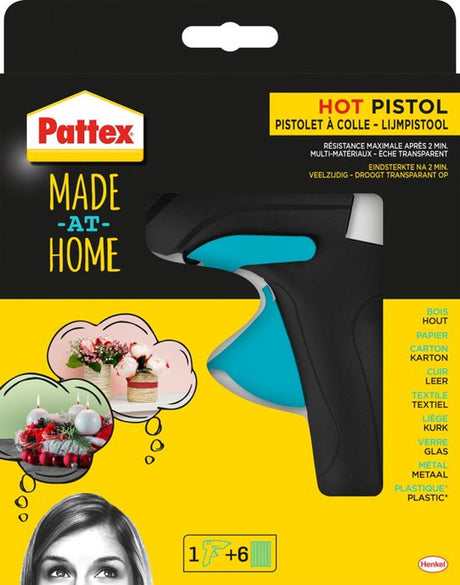 Pattex Klebepistole Heißluftpistole inkl. 6 Klebestifte | Heißklebepistole | Klebepistole | Klebepistole | Hobbys | kreativ