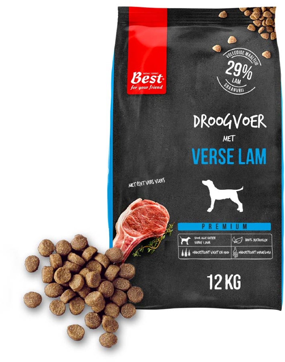 Rosewood Best for Your Friends von Hundefutter Lamm 12 kg – Hundefutter – weizenfrei – 29 % frisches Lamm