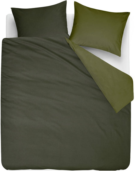 Beddinghouse warm dekbedovertrek - lits-jumeaux - 240 x 200 220 cm - groen