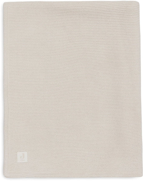 Jollein baby deken ledikant - 100x150cm - basic knit - oatmeal velvet