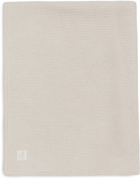 Jollein Babydecke für Kinderbett – 75 x 100 cm – Grundstrick – Haferflockensamt