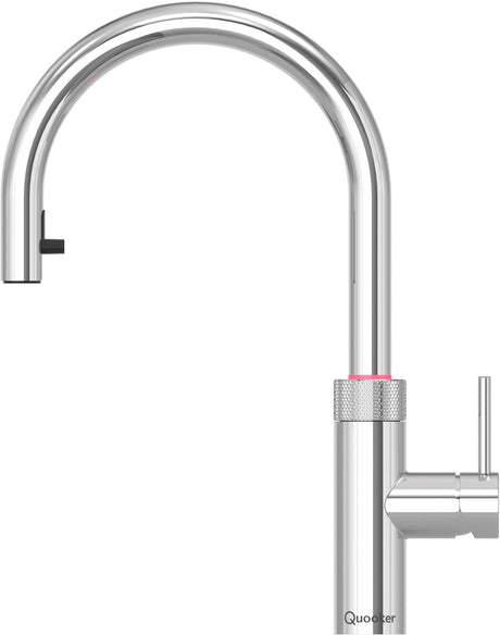 Quooker ® flex round chroom | kokendwaterkraan | flexibele uittrekslang | combineer met een -reservoir |