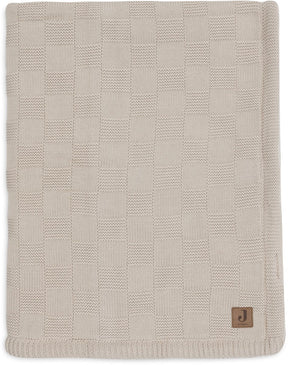 Jollein baby deken ledikant - 100x150cm - box knit - warm sand velvet