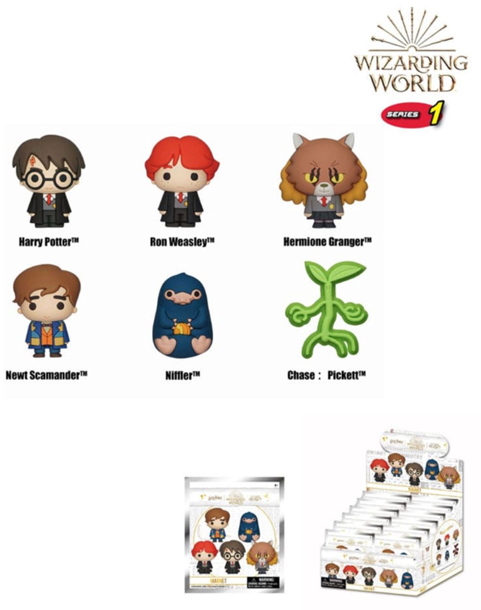 Monogram wizarding world 3d magnets series 1 display (12)