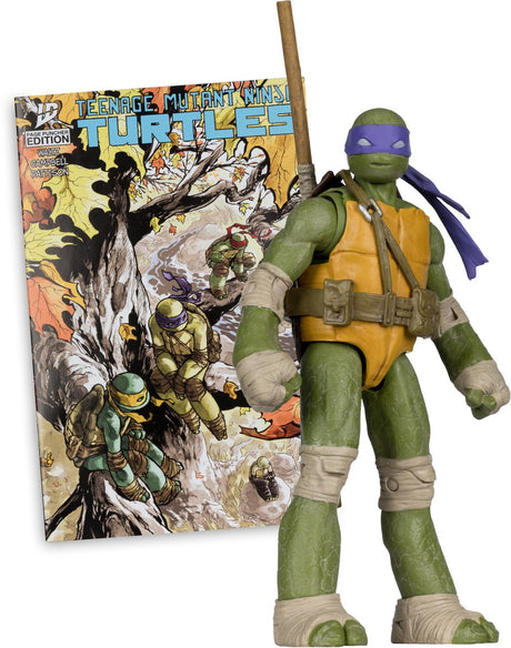 Mcfarlane Toys Teenage Mutant Ninja Turtles – Actionfigur – Donello mit Comic-Seitenstanzern