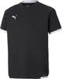 Puma teamliga jersey jr unisex sportshirt - black- white