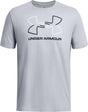 Under Armour UA GL Foundation Update SS-Gry Herren-Sportshirt – Mod Grey Medium Heather – Weiß – Schwarz