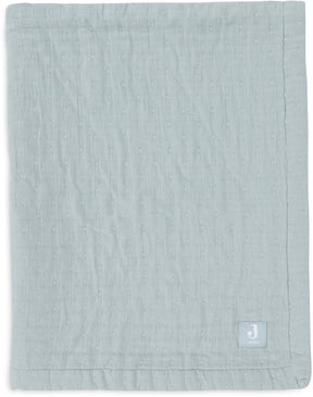 Jollein baby deken wieg jersey 75x100cm - jacquard sea green - gots