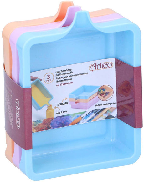 Paletten-Mischschalen mit Farbe, 3-tlg.