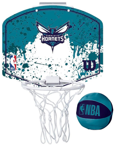 Wilson team mini hoop nba hornets set met bal en mini-basket veelkleurig one size