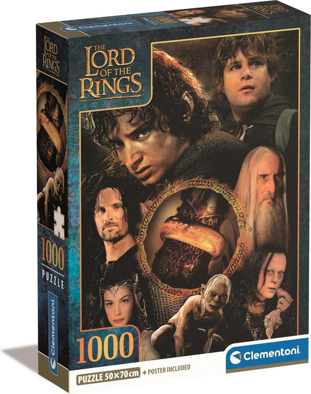 Clementoni – Puzzle – 1000 Teile – Herr der Ringe – mit Poster – unmöglich – ab 14 Jahren
