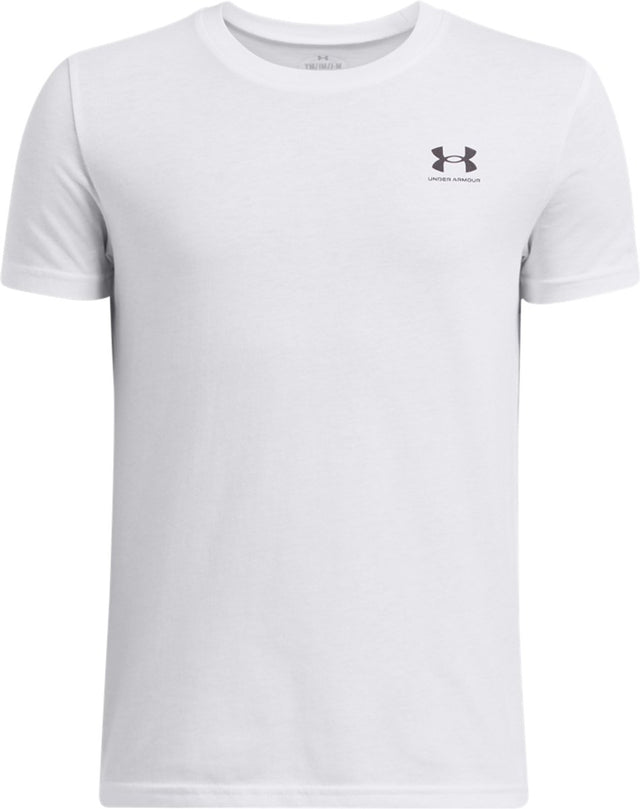 Under armour ua b sportstyle lc ss unisex sportshirt - wit - zwart