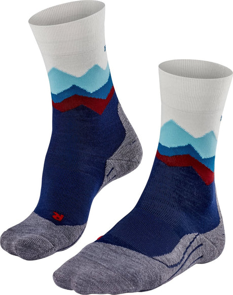 Falke TK2 Anti-Blister Wandersocken aus dickem Woll-Funktionsmaterial Damen Blau – Größe 39-40