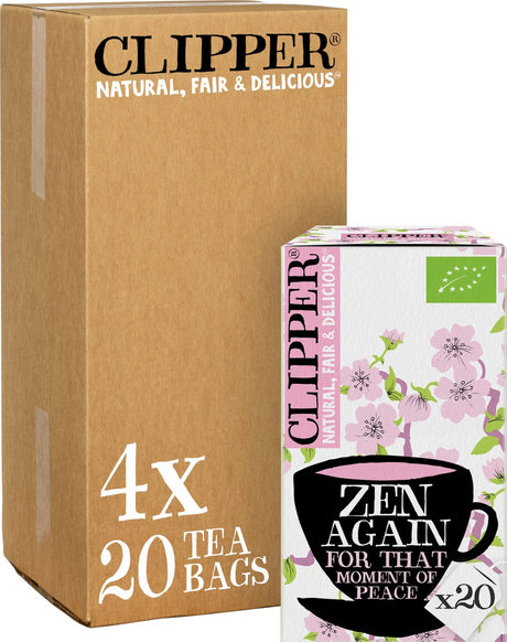 Clipper Tea Clipper – Bio-Tee – Zen Again – Zitronengras-Eukalyptus – 4 x 20 Teebeutel