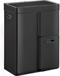 Eko - mirage plus sensor recycler 30+15+15 liter - powder coated steel plastic - zwart - prullenbak