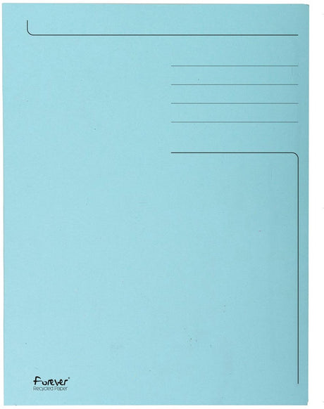 Exacompta 50x Forever® bedruckte Mappe mit 3 Klappen – 280 gm2 – 24,5 x 35 cm für Folio – Hellblau – 449006e
