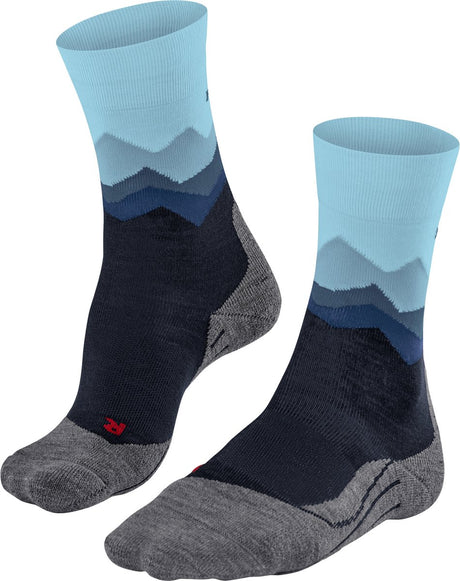 Falke TK2 Anti-Blister Wandersocken aus dickem Woll-Funktionsmaterial Damen Blau – Größe 37-38