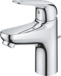Grohe Quickfix Swift Einhebelmischer mit Zugstangen-Ablaufgarnitur – S-Größe – energie- und wassersparend – Chrom