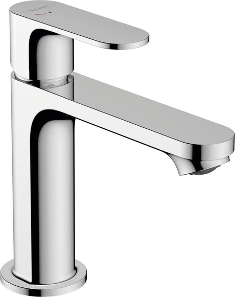 Hansgrohe rebris s – Waschtisch-Mischbatterie – Einhebelbedienung – Kaltstart energiesparend – mit Ablaufgarnitur – Größe 110 mm – Chrom