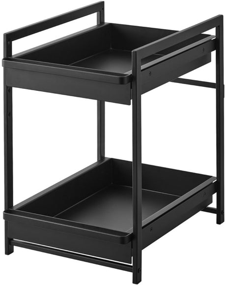 Yamazaki Küchenschrank-Organizer – 2 Ebenen – Turm – Schwarz