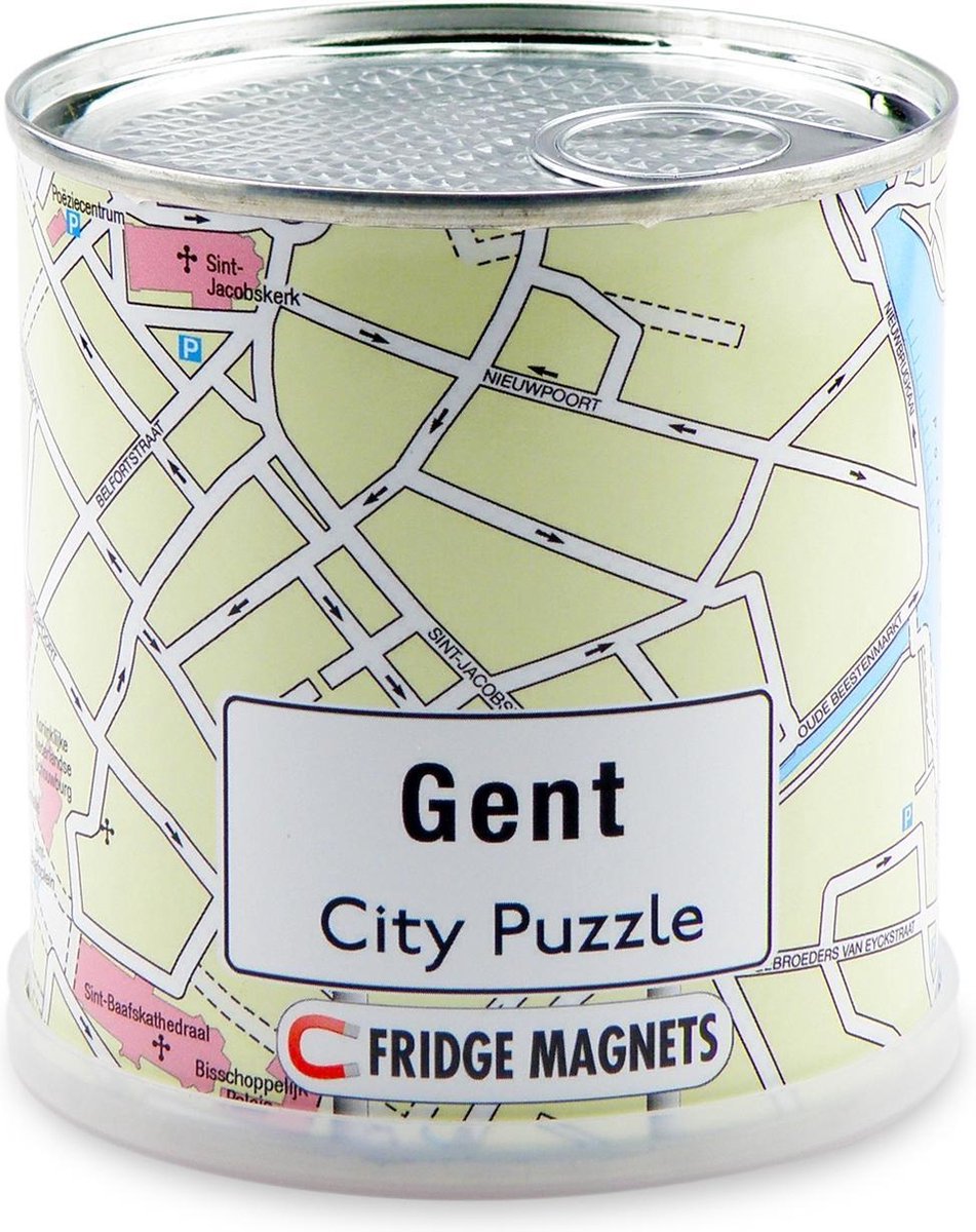 Stadtpuzzle Gent - Puzzle - magnetisch - 100 Puzzleteile