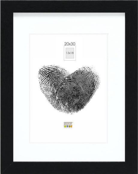 Deknudt frames fotolijst - zwart met passe-partout - 13x18 20x30 cm