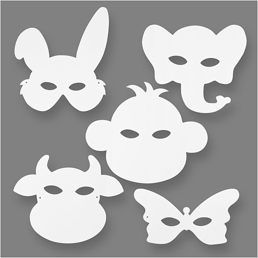 Kreativunternehmen https: www.cchobby.nl Tiermasken-h-13-24-cm-w-20-28-cm-230-gr-white-16-piece-1-box