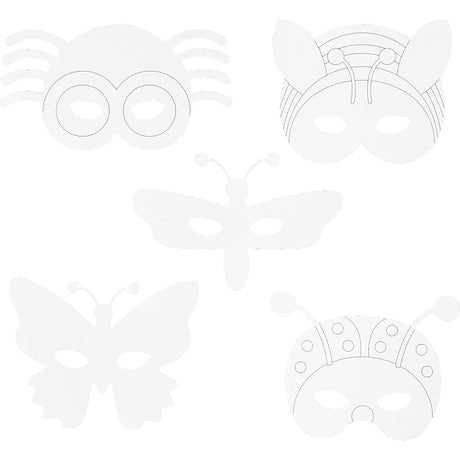 Creativ Company Insektenmasken aus Karton, 16 Stk.