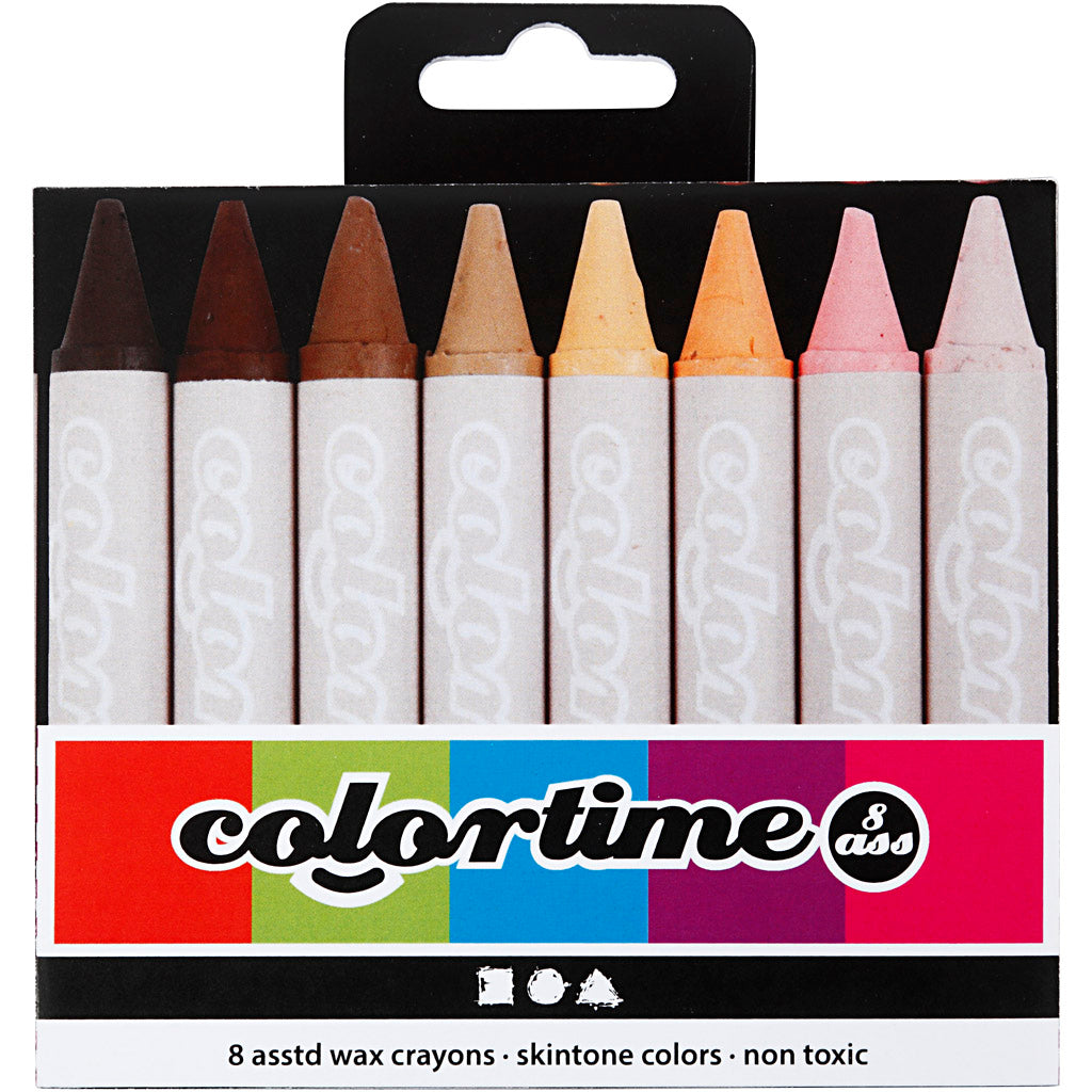 Https: www.cchobby.nl Wax crayon-l-10-cm-d-15-mm-skin-colours-8-piece-1-box