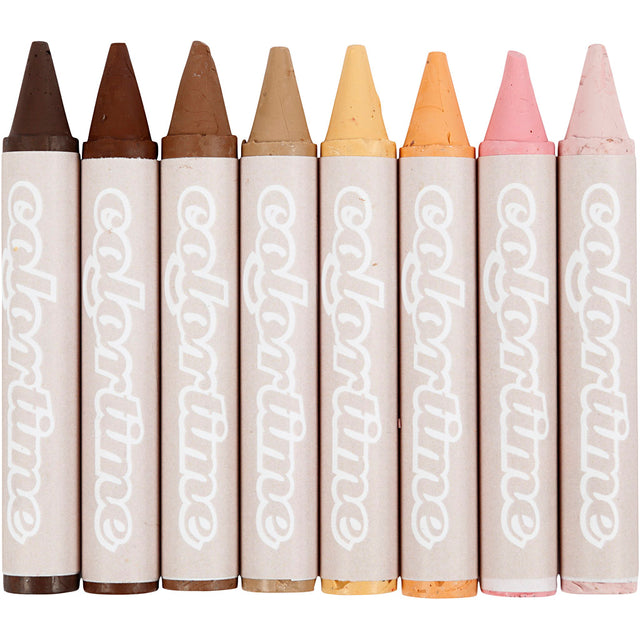 Https: www.cchobby.nl Wax crayon-l-10-cm-d-15-mm-skin-colours-8-piece-1-box
