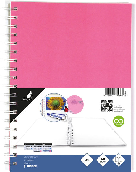 Känguru-Sammelalbum – A5+ – 120 Gramm – 80 Seiten – Rosa