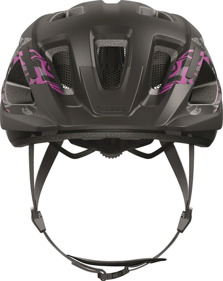 Abus Fahrradhelm Aduro 3.0 Maori Blackberry M – 52–58 cm – Schwarz – geeignet für den Einsatz an Elektrofahrrädern – Stadtfahrrädern – 300 g