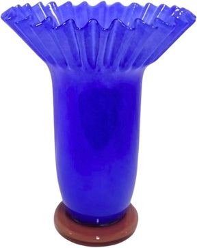 Hd collection vaas glas blauw 26.5x26.5x33cm