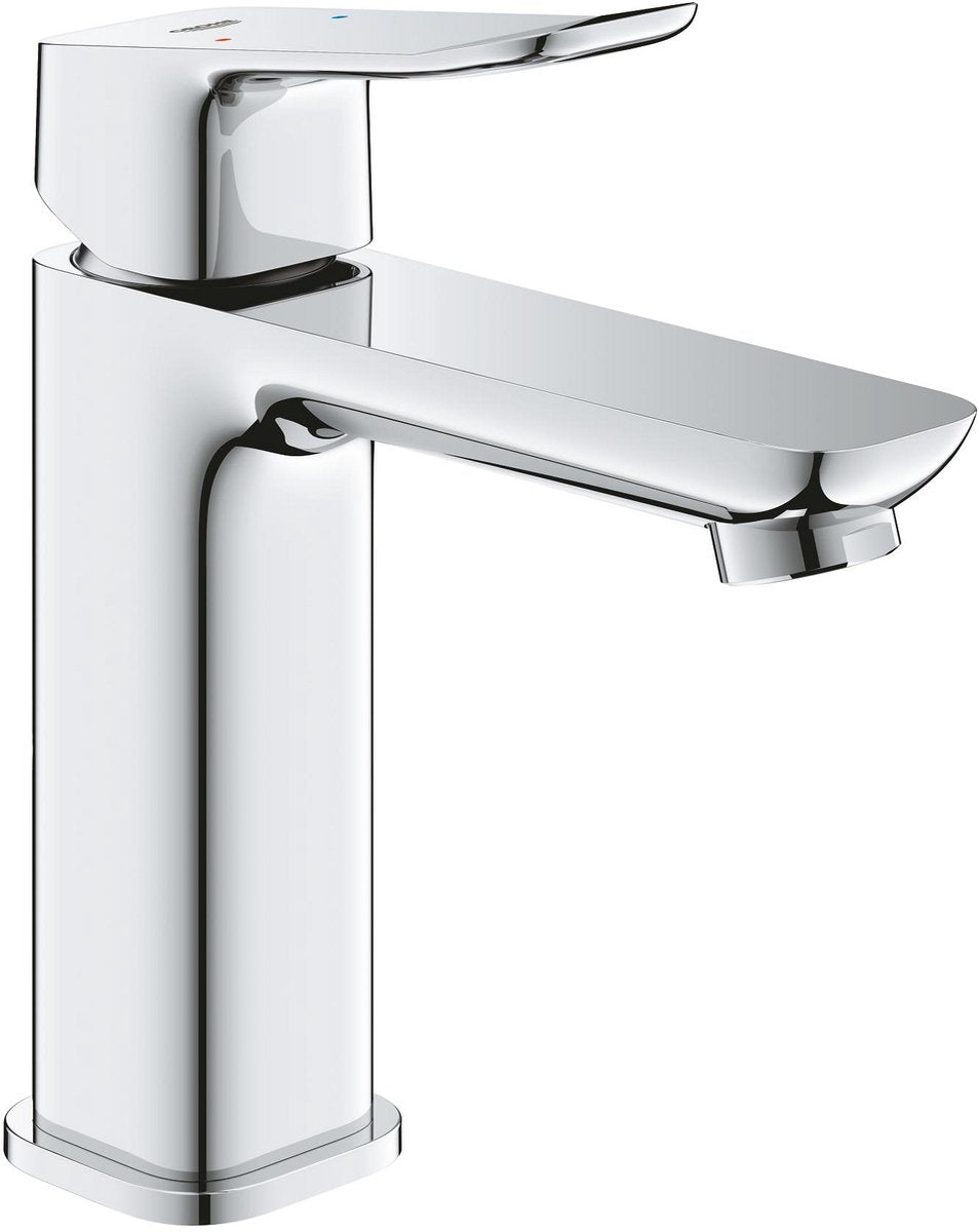 Grohe Dice Waschtischmischer – M-Größe – wassersparend – inklusive Push-Open-Ablaufgarnitur – Chrom