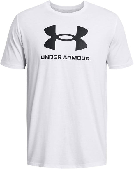 Under Armour UA Sportstyle Logo Update SS-WHT Herren-Sportshirt – Weiß – Schwarz