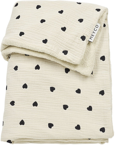 Meyco Babydecke „Sweet Heart“ für das Kinderbett – vorgewaschen, hydrophil – weicher Sand – 100 x 150 cm – 1,5 Tog