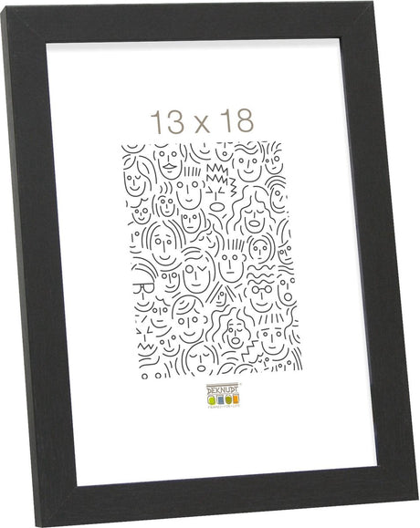 Deknudt Frames Fotorahmen – Schwarz – S44CF2 – für Foto: 13 x 18 cm