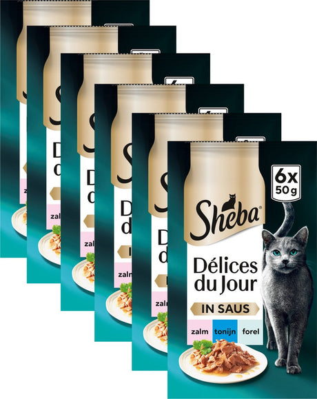 Sheba Katzenfutter Délices du Jour – Fischauswahl in Sauce Nassfutter – 36x50 g