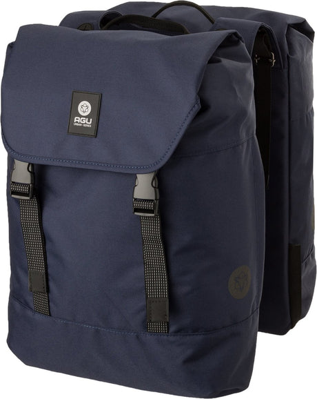 Agu dwr dubbele fietstas urban dark blue