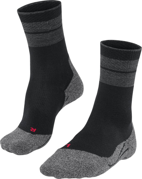Falke TK Stabilisierende Anti-Blasen Wandersocken aus dickem Woll-Funktionsmaterial Herren Schwarz - Größe 42-43