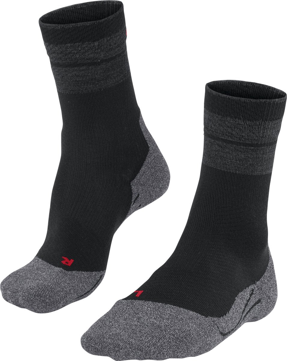Falke TK Stabilisierende Anti-Blasen Wandersocken aus dickem Woll-Funktionsmaterial Damen Schwarz - Größe 41-42