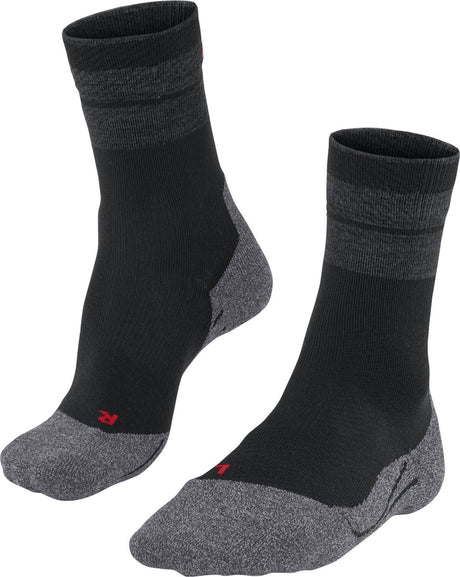 Falke TK Stabilisierende Anti-Blasen Wandersocken aus dickem Woll-Funktionsmaterial Damen Schwarz - Größe 35-36