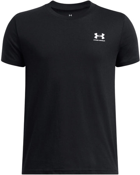 Under Armour UA B Sportstyle LC SS Unisex-Sportshirt – Schwarz – Weiß