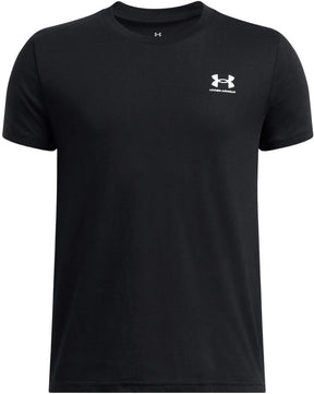 Under armour ua b sportstyle lc ss unisex sportshirt - zwart - wit 140