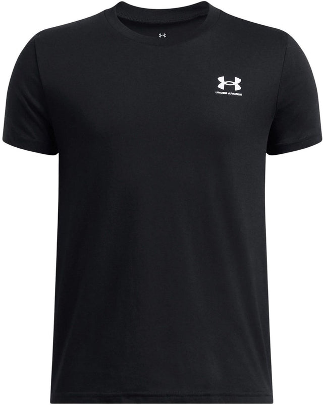Under armour ua b sportstyle lc ss unisex sportshirt - zwart - wit 140