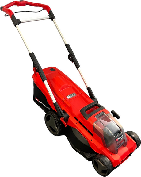 Einhell Akku-Rasenmäher GE-CM 36 37 Li Solo – Power X-Change – 36 V Li-Ion – Schnittbreite: 37 cm – empfohlene Rasenfläche: bis zu 400 m² – 45 l Fangsack – Schnitthöhe: 25–75 mm – exkl. Akku und Ladegerät