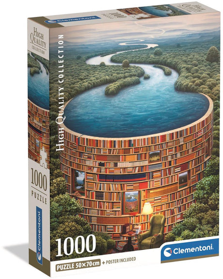 Clementoni – Puzzle – 1000 Teile – Bibliolady – Puzzle für Erwachsene – hochwertige Sammlung